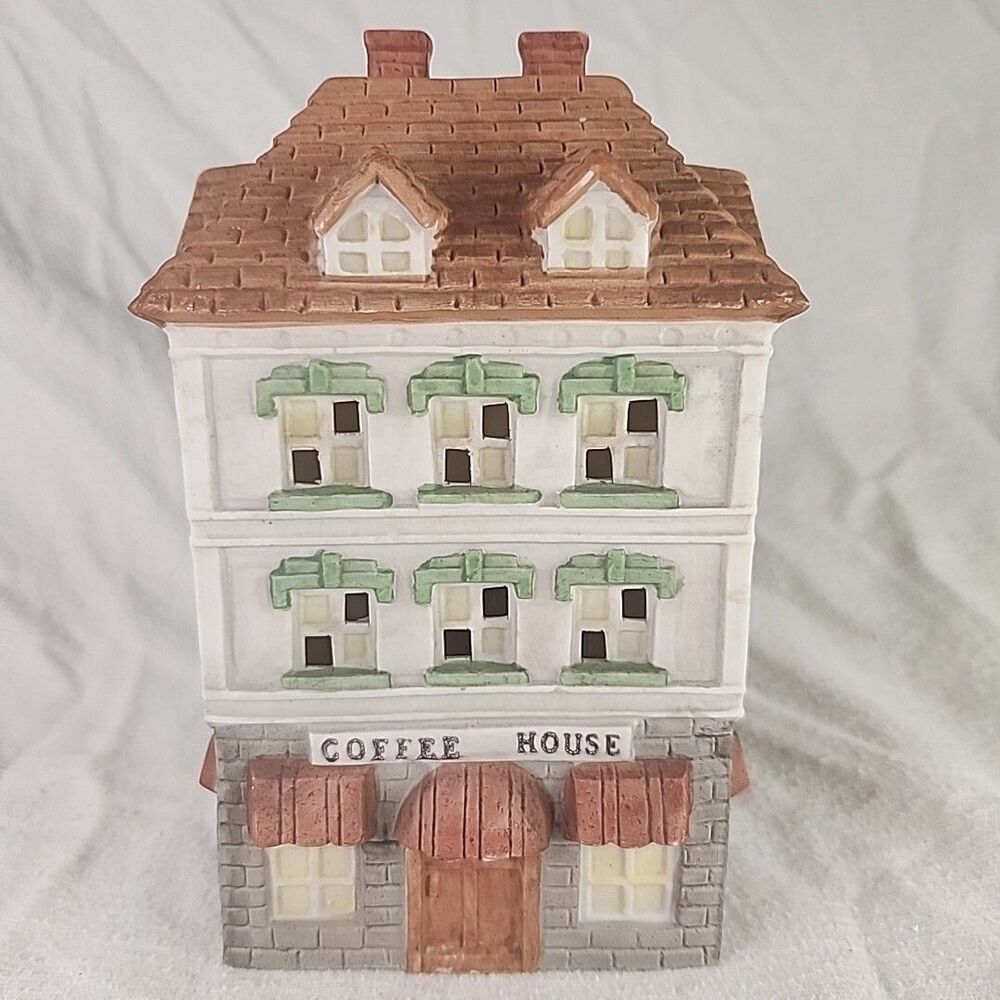 House Dickinson's Christmas Village Coffee Porcelain Electric Illuminted OLD